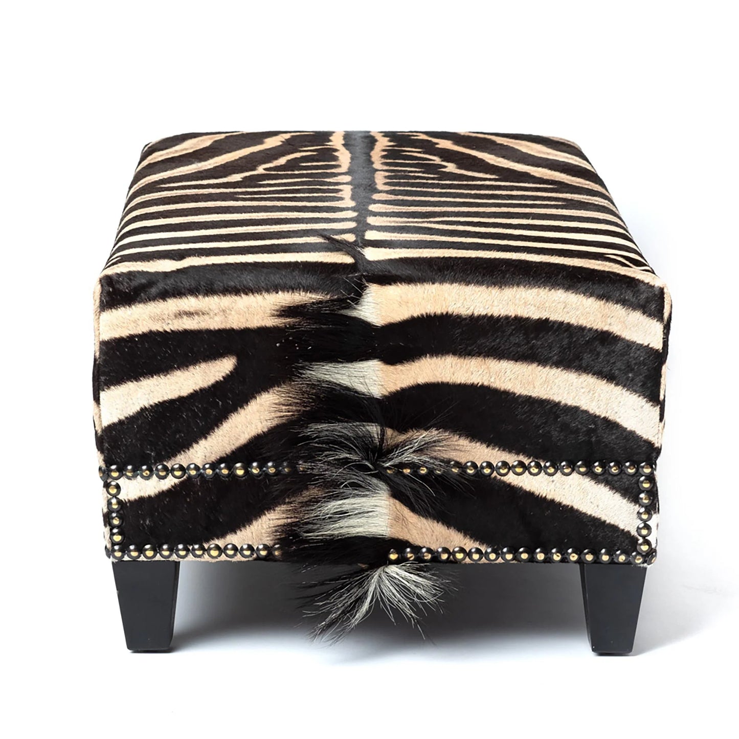 Zebra Hide Ottoman