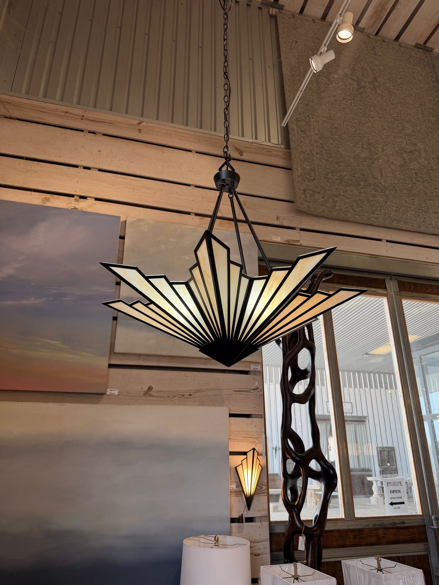 Rivage Art Deco Four-Light Pendant