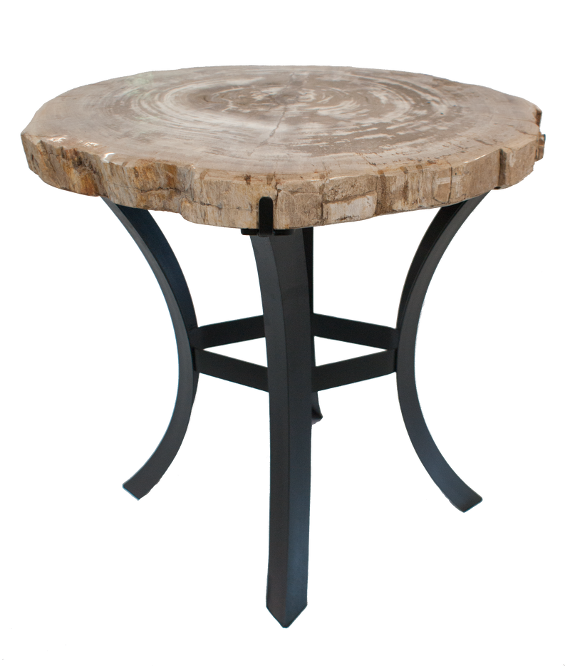 Iron wood side top table