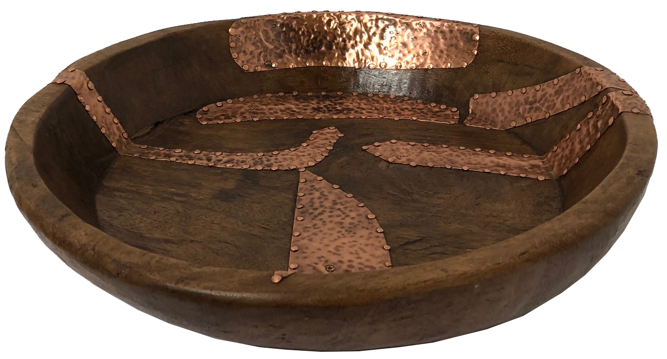 Antique Turkish Hammered Copper Bowl