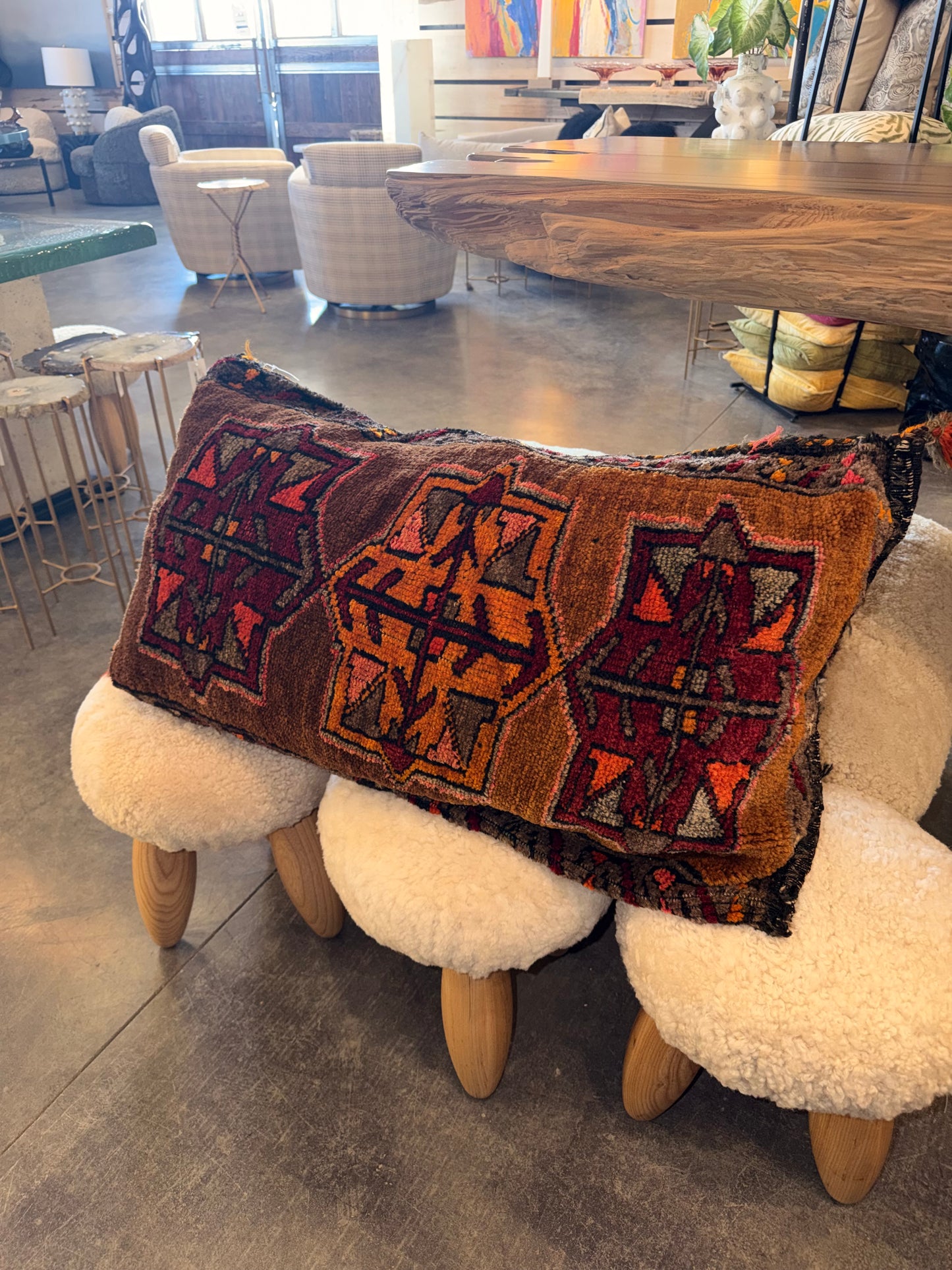 Turkish Rug Pillow - Design 1