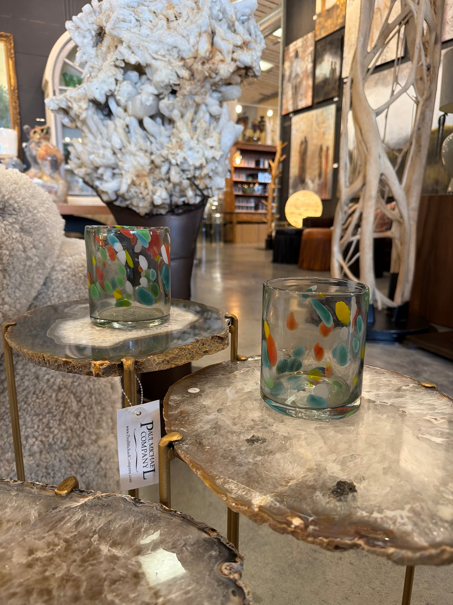 Hand-Blown Confetti Glass Votive