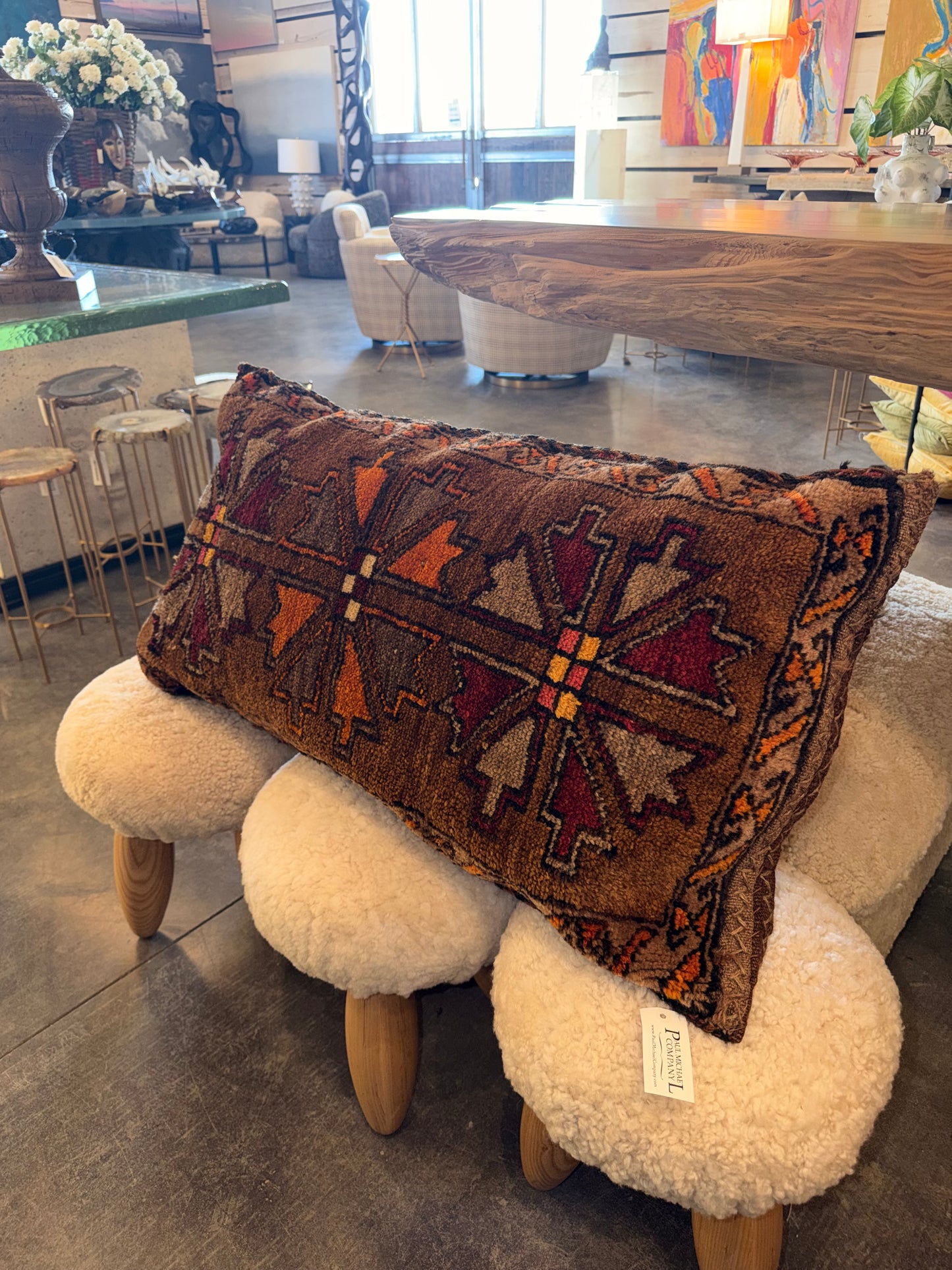 Turkish Rug Pillow - Design 12