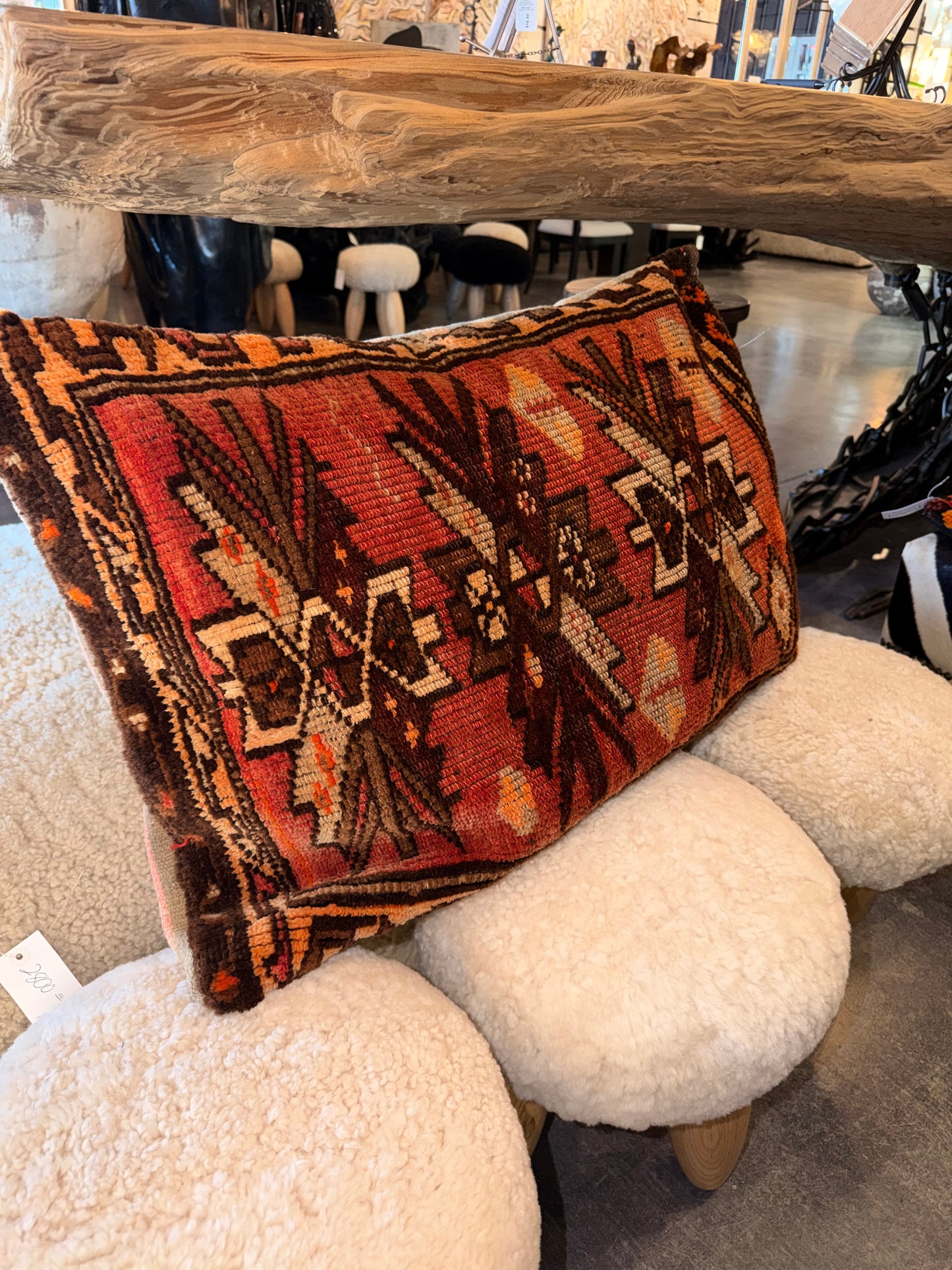Turkish Rug Pillow - Design 8