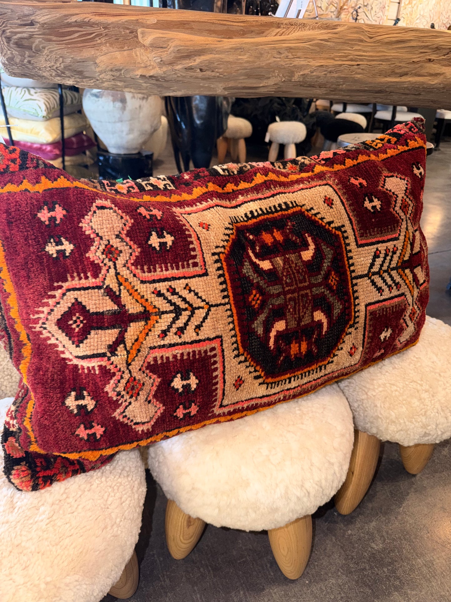 Turkish Rug Pillow - Design 9