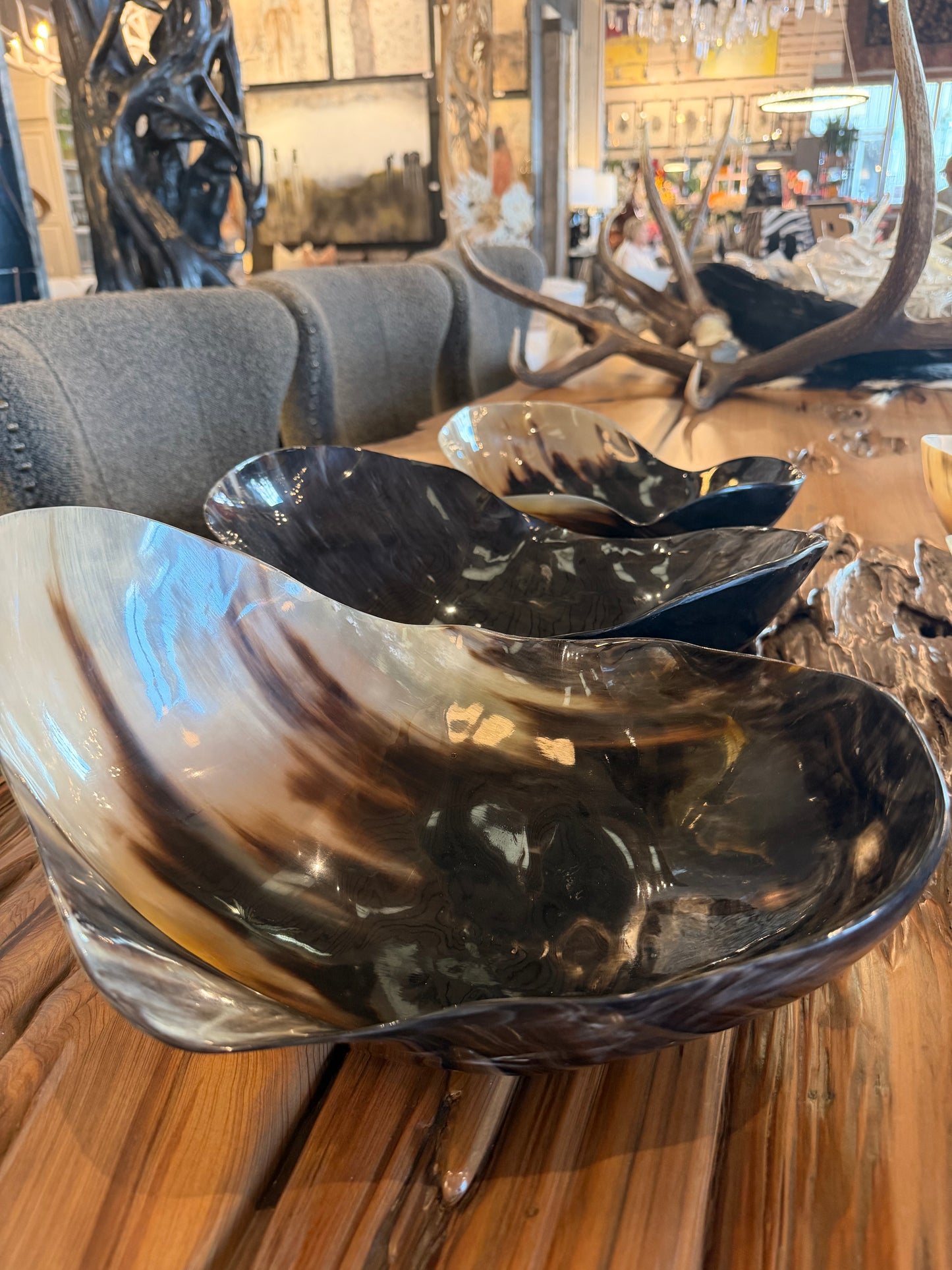 Large Freeform Horn Bowl