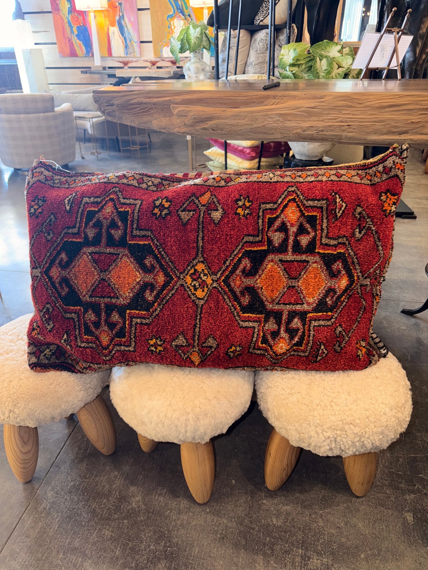 Turkish Rug Pillow - Design 3