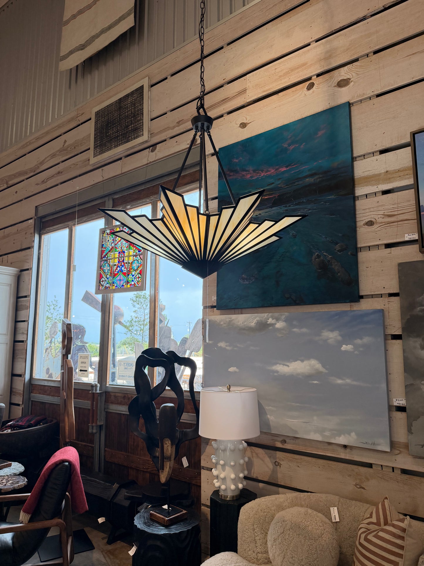 Rivage Art Deco Four-Light Pendant