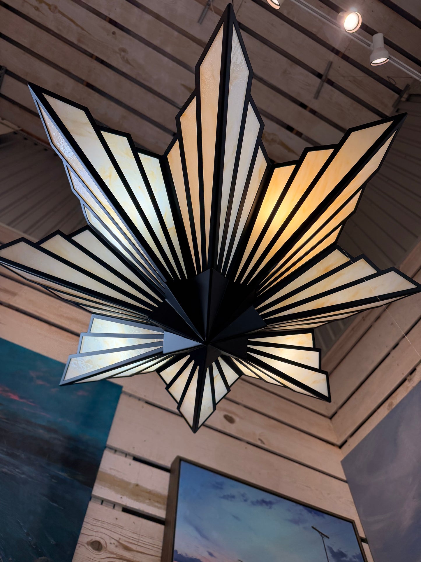 Rivage Art Deco Four-Light Pendant