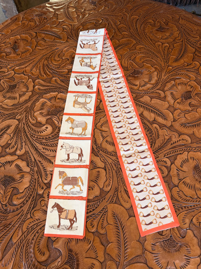 Orange Equestrian Twilly