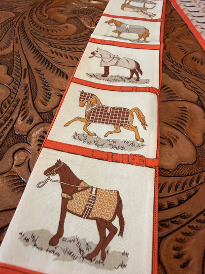 Orange Equestrian Twilly