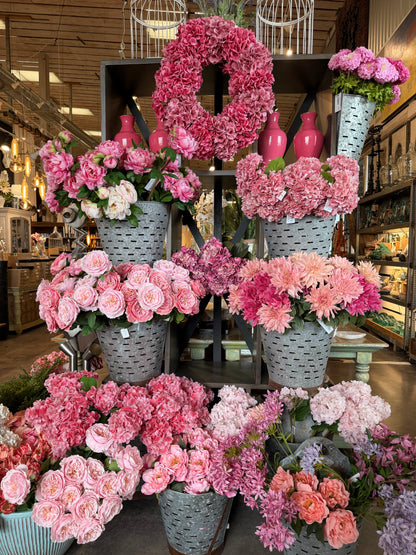 Pink Hydrangea Wreath 24 in