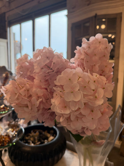 Real Touch Pink Cone Hydrangea 29 in Stem Bundle of 5