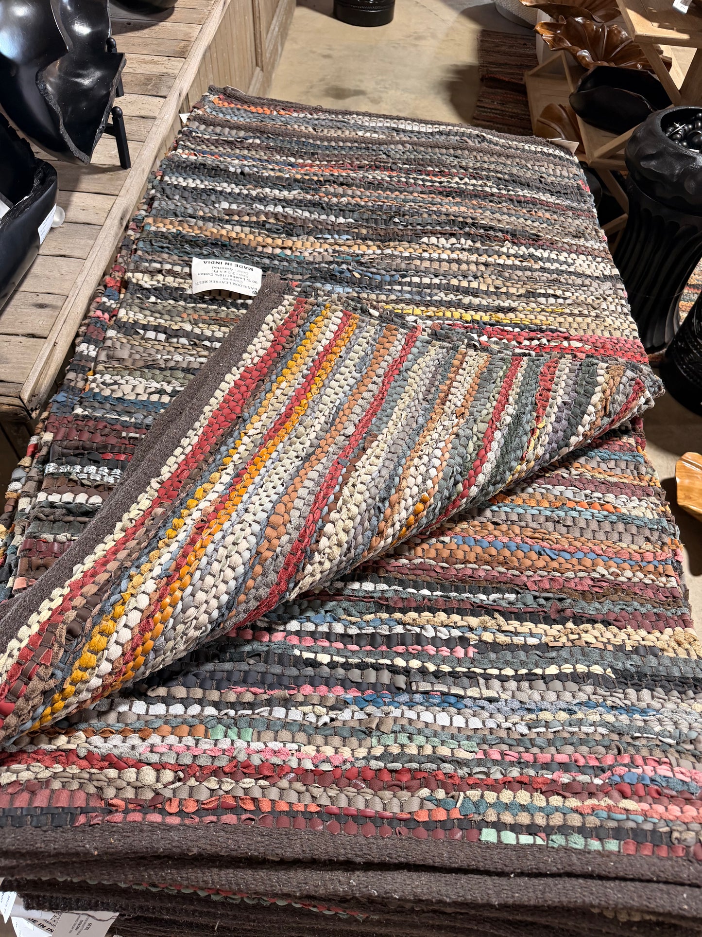 Hand-Loomed Leather Rugs
