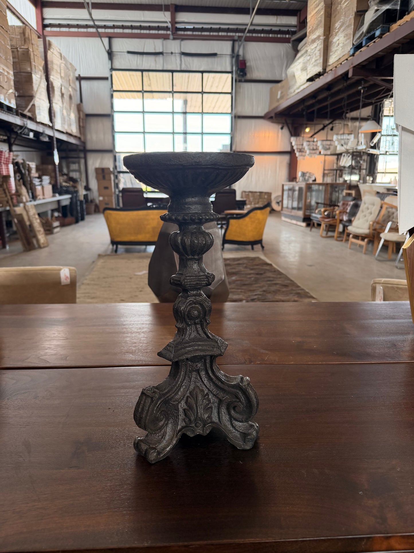 Small Ornate Resin Candlesticks