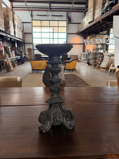 Small Ornate Resin Candlesticks