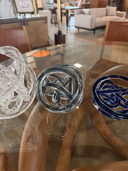 Medium Hand-Blown Glass Decorative Knots