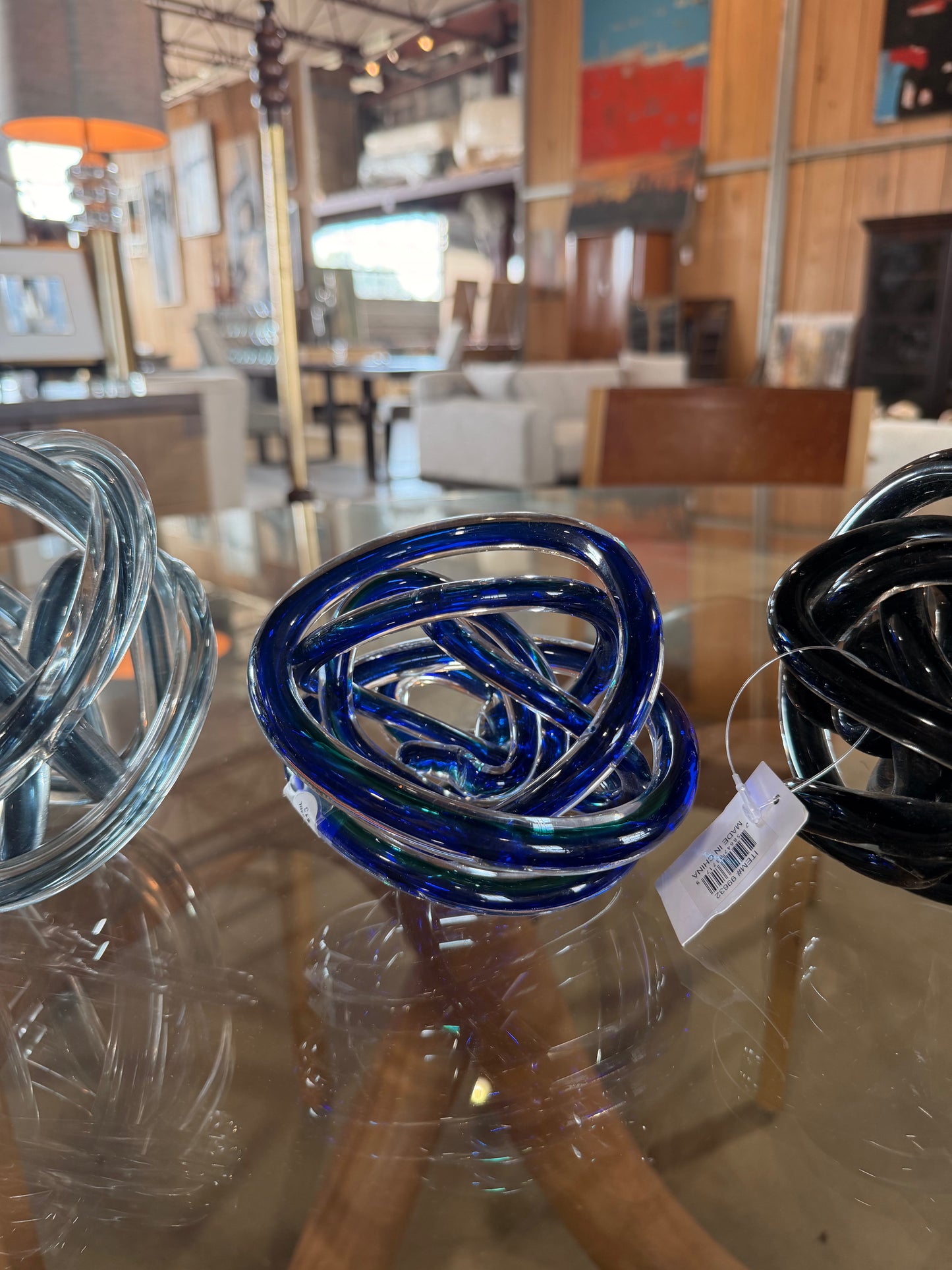 Medium Hand-Blown Glass Decorative Knots