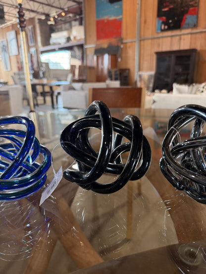 Medium Hand-Blown Glass Decorative Knots
