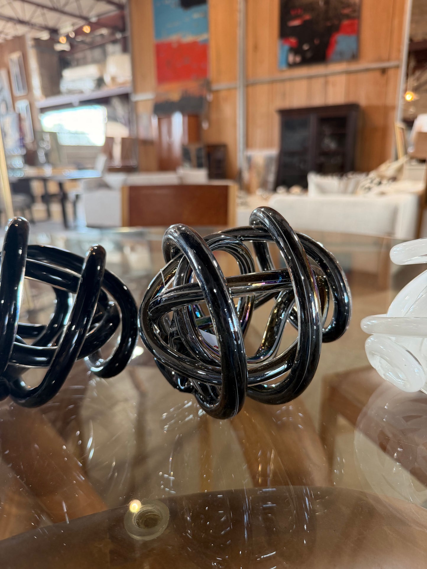 Medium Hand-Blown Glass Decorative Knots