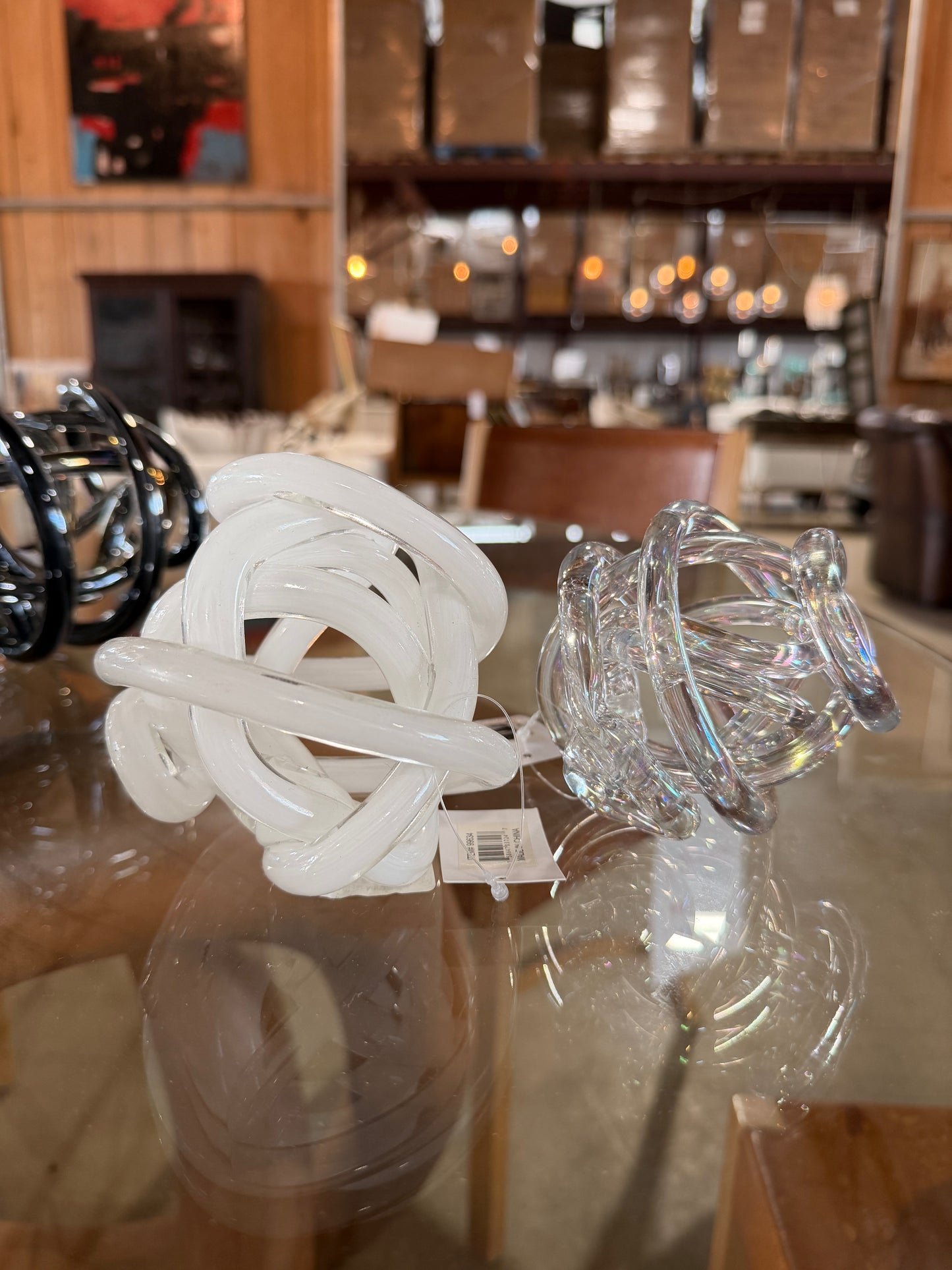 Small Hand-Blown Glass Decorative Knots