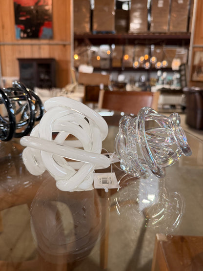 Small Hand-Blown Glass Decorative Knots