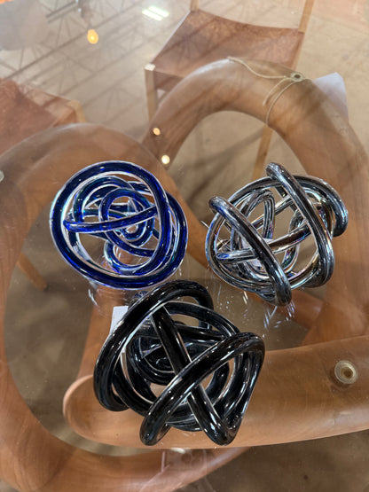 Medium Hand-Blown Glass Decorative Knots