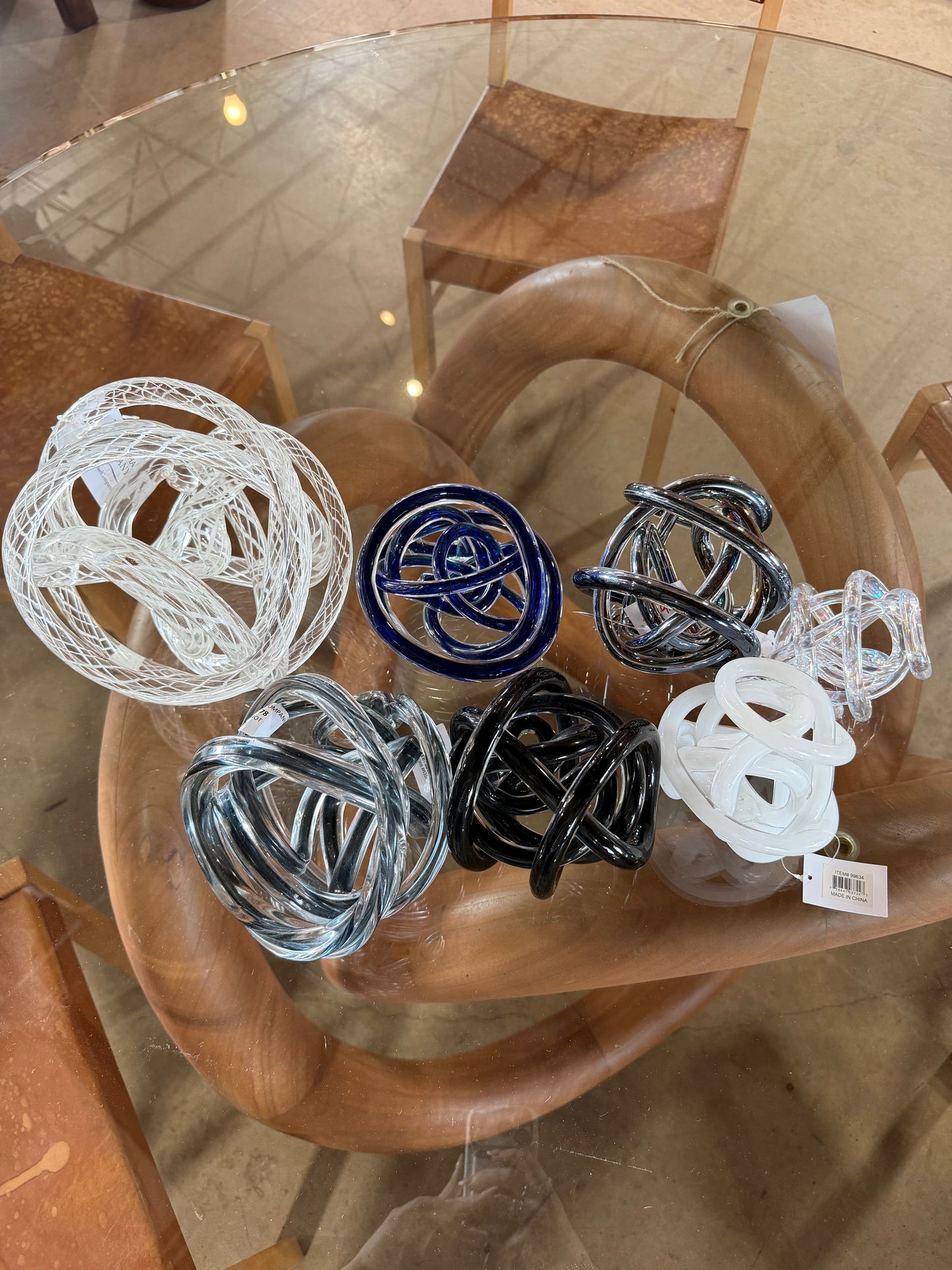 Medium Hand-Blown Glass Decorative Knots