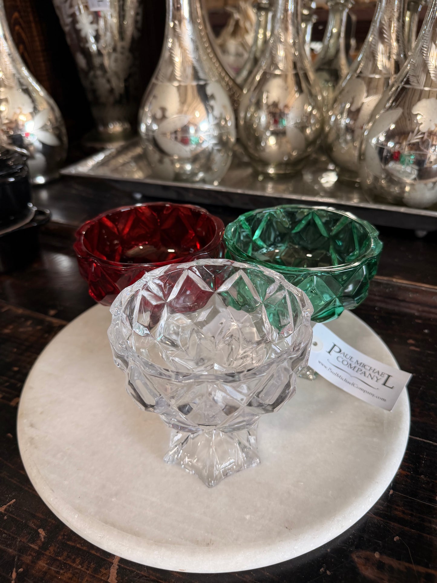 Cut Glass Pedestal Dish
 5 inch