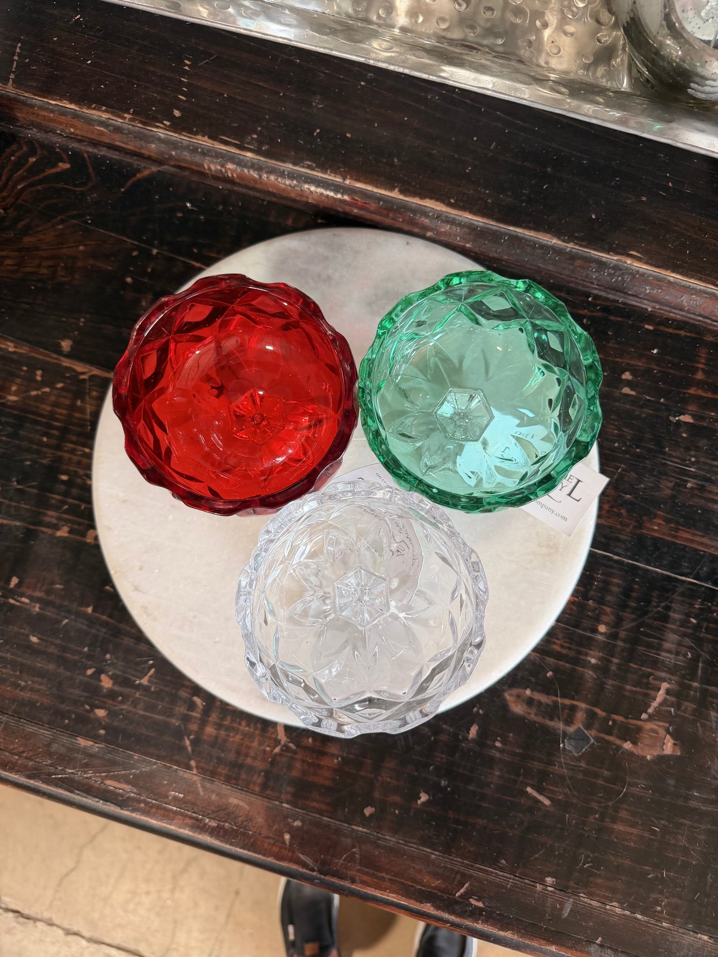 Cut Glass Pedestal Dish
 5 inch