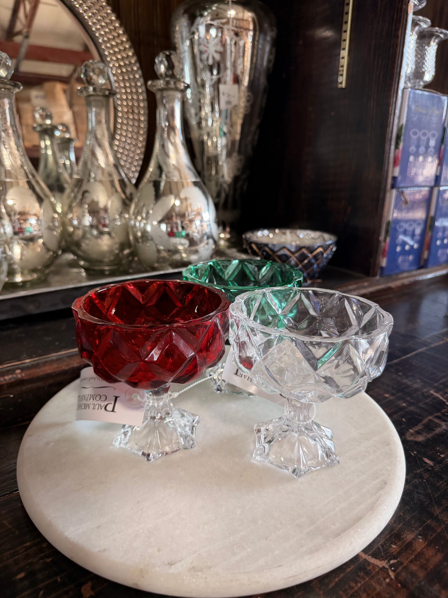 Cut Glass Pedestal Dish
 5 inch