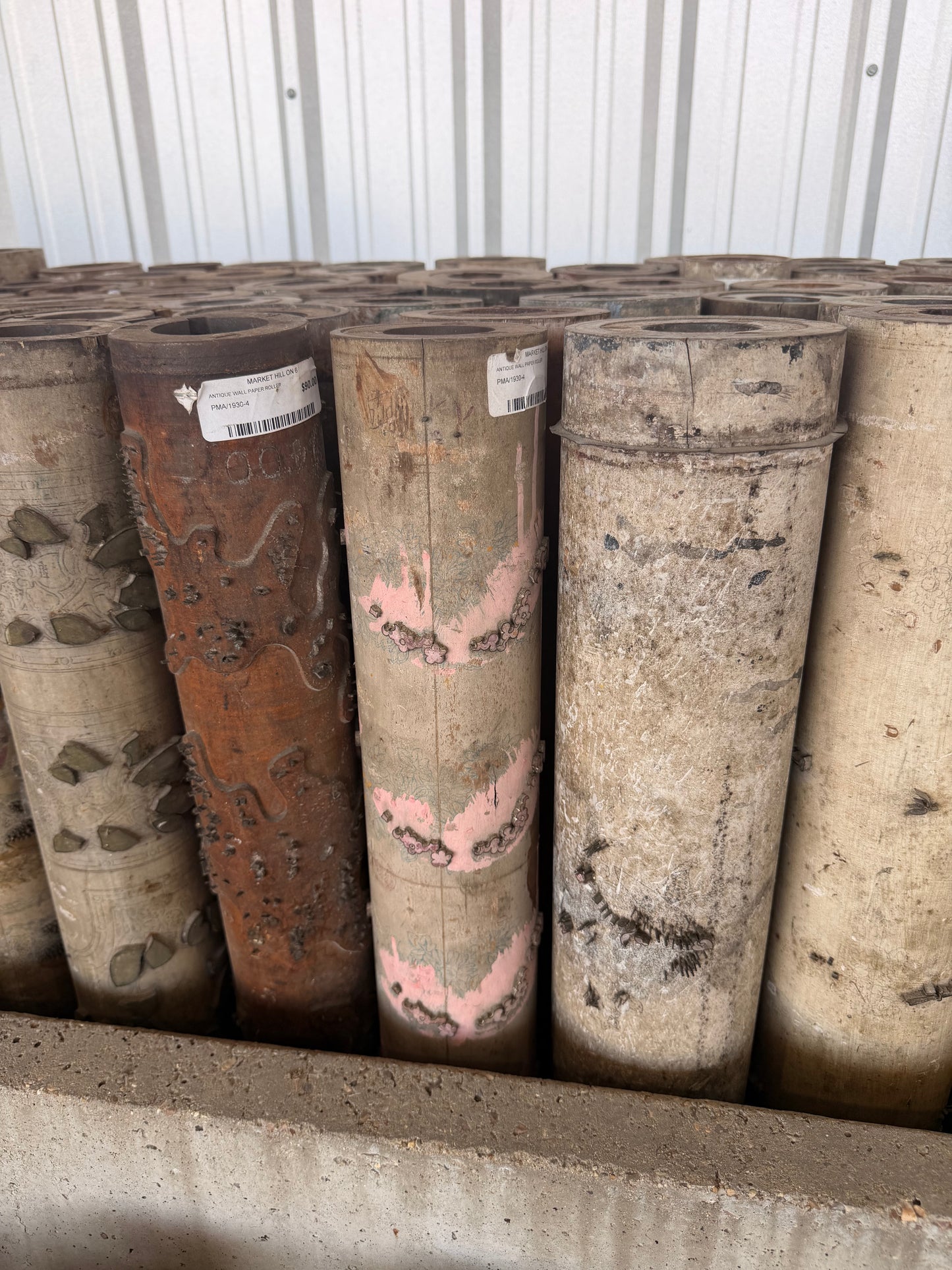 Antique American Wallpaper Printing Rolls