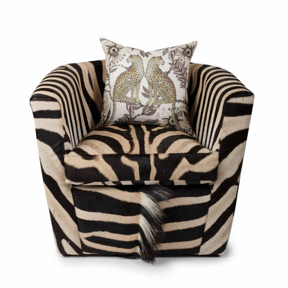 Zebra Hide Tub Chair