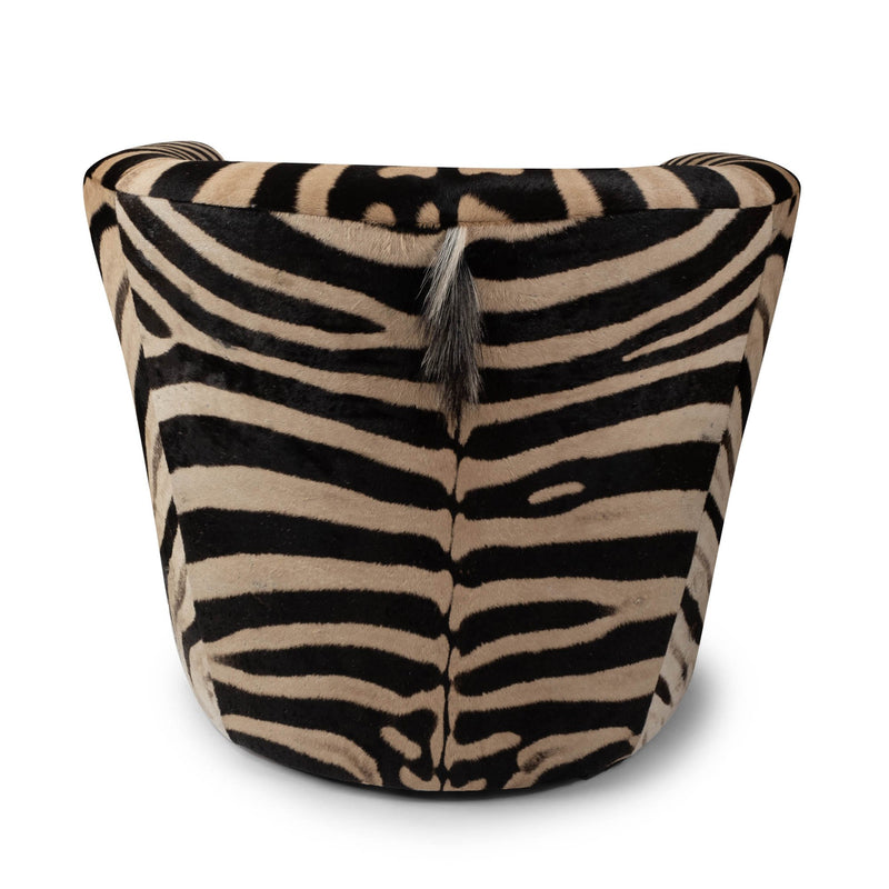 Zebra Hide Tub Chair