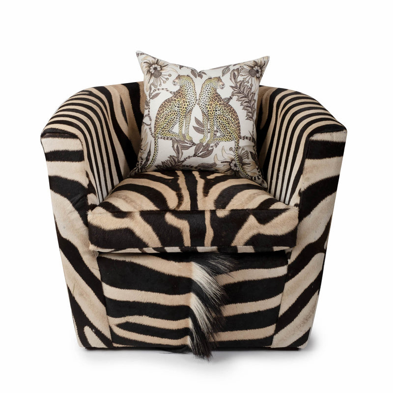 Zebra Hide Tub Chair