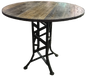 18-Wheeler Top Bar Table with Iron Base