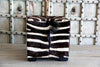 Zebra Hide Cube Ottoman